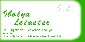 ibolya leimeter business card
